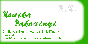 monika makovinyi business card